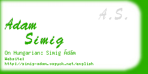 adam simig business card